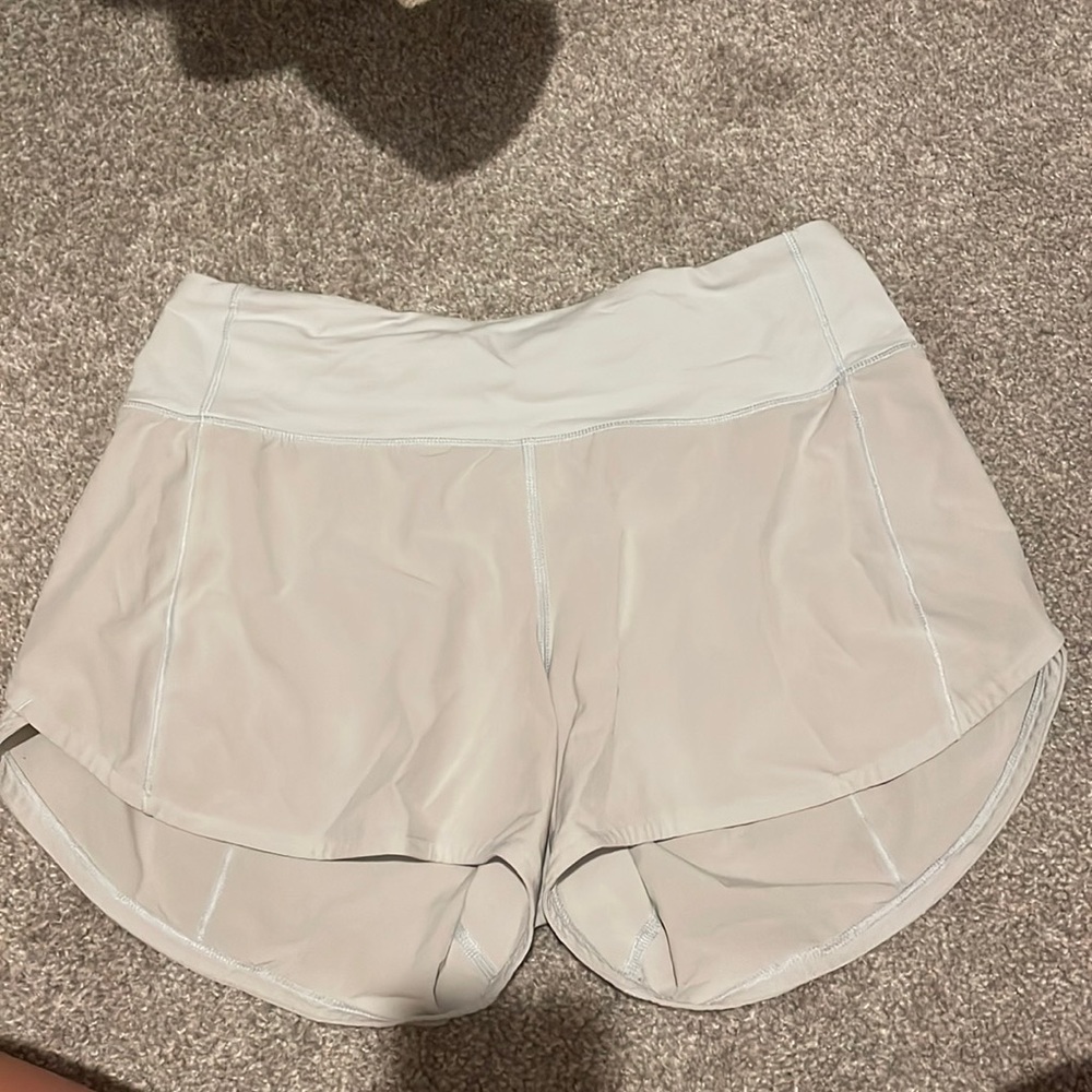 Lululemon baby blue 4in long speed ups.